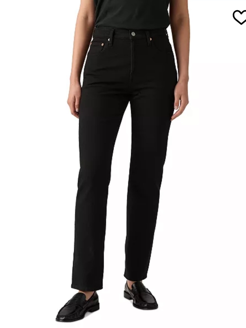 Levi's 501 Women's Black Straight-Leg Jeans